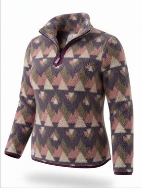 SIMPLY SOUTHERN | Y NECK PLUSH SHERPA QUARTER ZIP PULL OVER